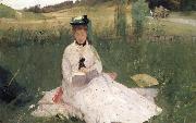 Berthe Morisot L-Ombrelle verte oil painting reproduction